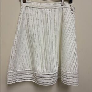 J. Crew White Eyelet A-Line Skirt
